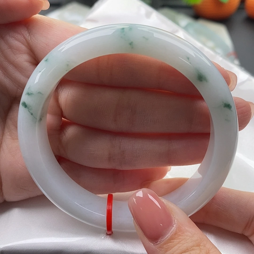 翡翠未镶嵌手镯缅甸天然A货翡翠 56