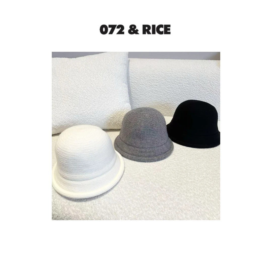 072 & RICE【针织渔夫帽】 百搭休闲时尚纯色渔夫帽 DH0124 FF11