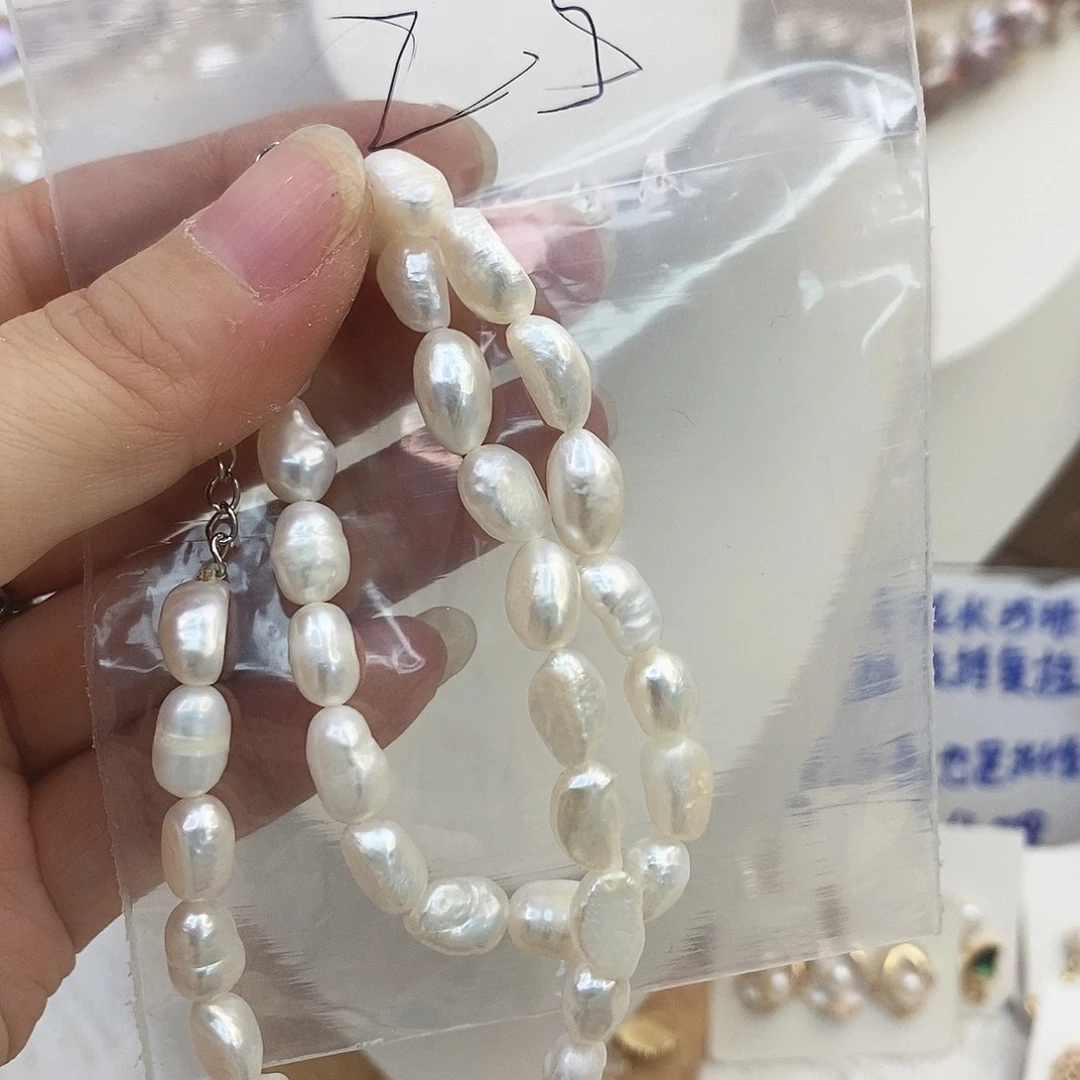 钛钢淡水珍珠颈饰