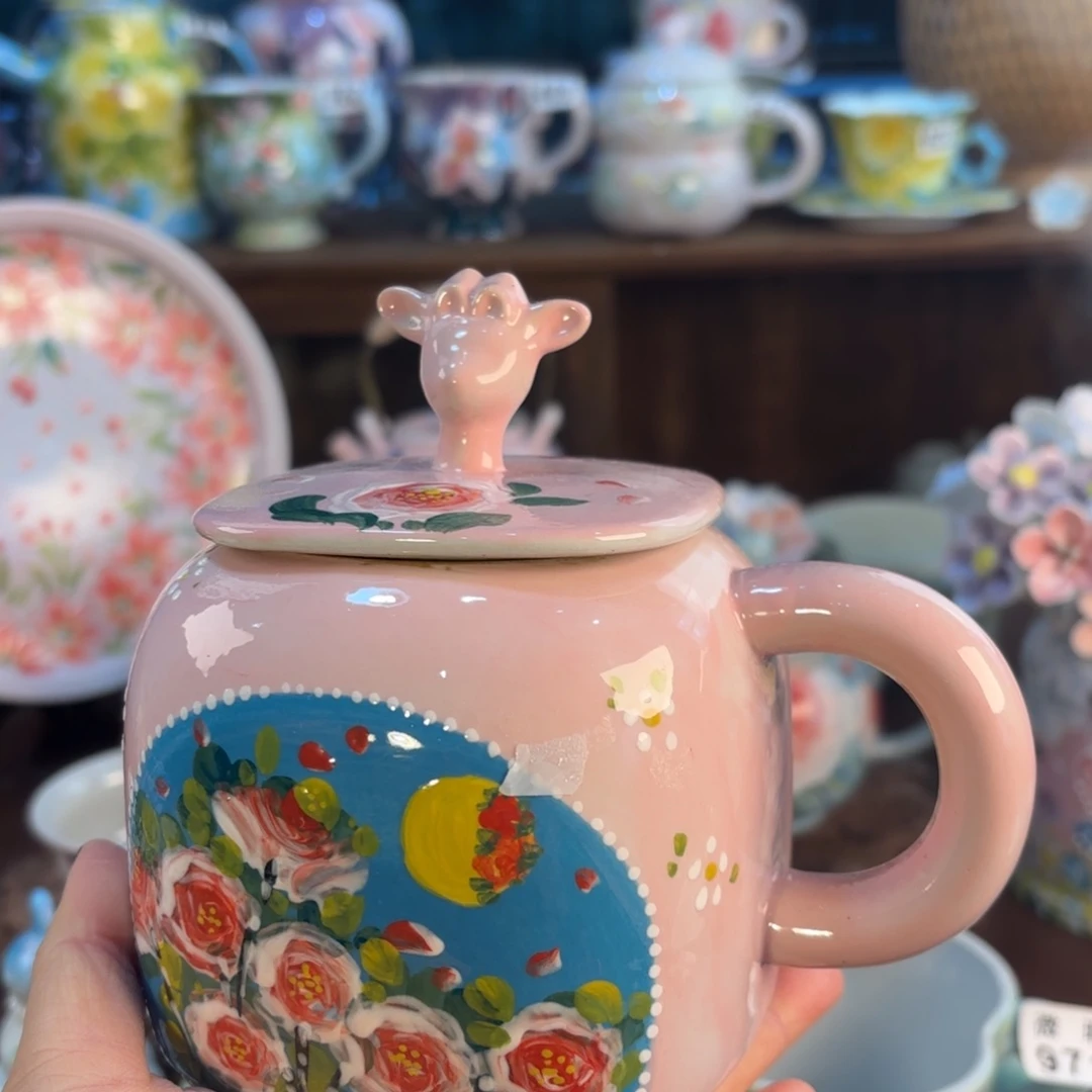 景德镇手绘高温釉下彩陶瓷茶具