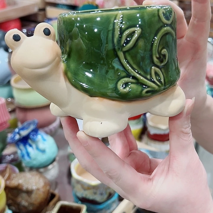 有孔，凑单福利满10元发货陶瓷多肉花盆！