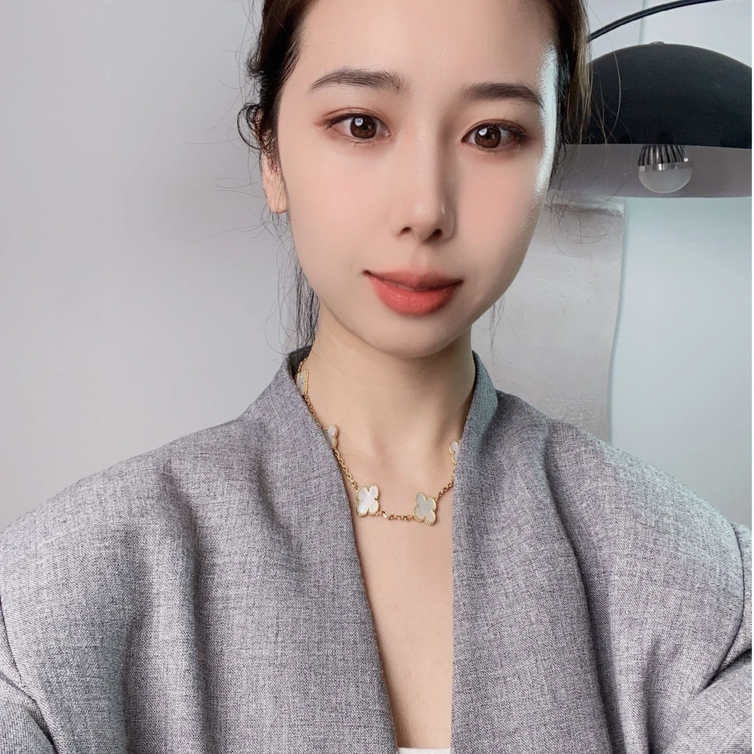 铜合金项链 十花项链手工气质时尚百搭复古法式简约仙女