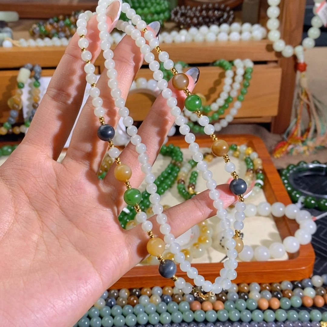 和田玉未镶嵌手链