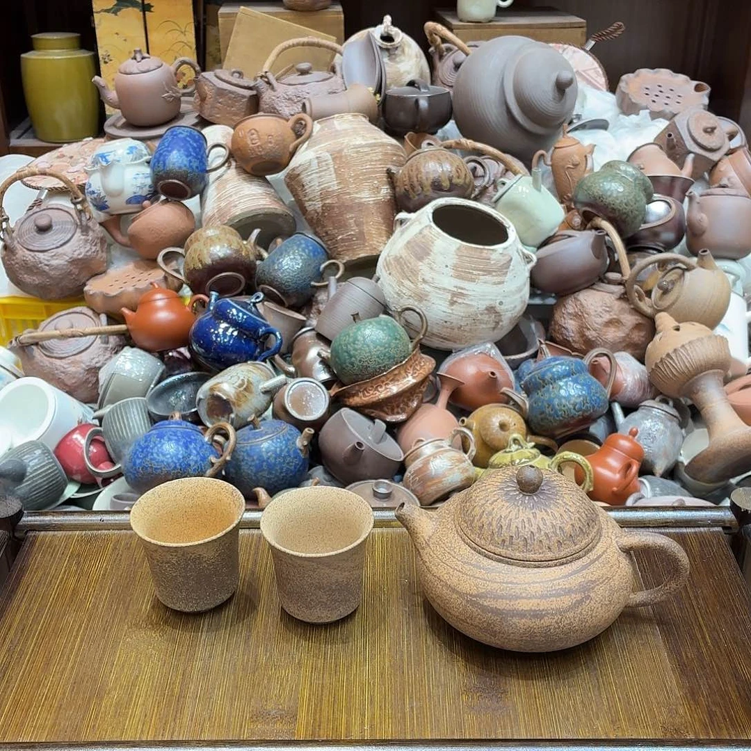 柴烧老岩泥茶器皿