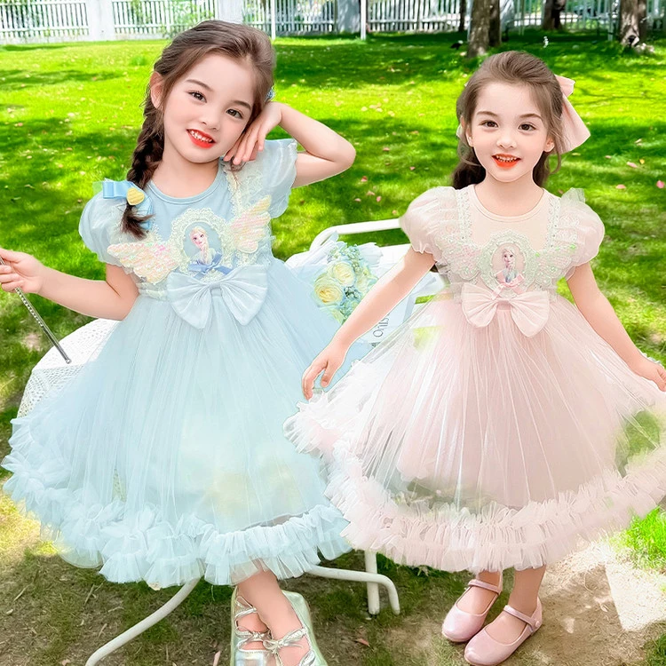 女童连衣裙夏装2025新款女宝宝儿童洋气公主裙夏季小女孩裙子薄款