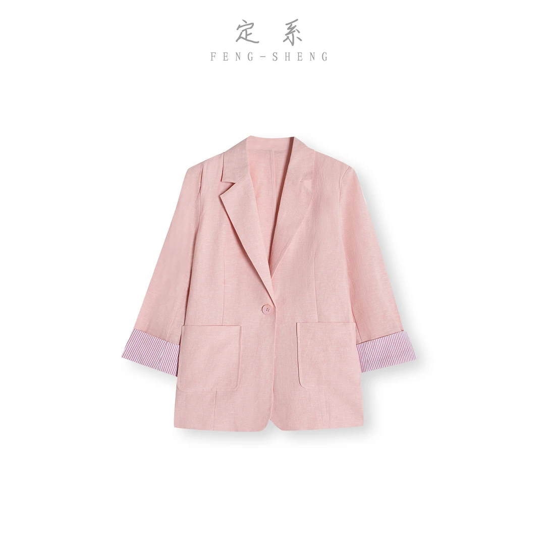 【风生高端甄选】拼接西服定系女常规款设计师轻职风时尚西装简约