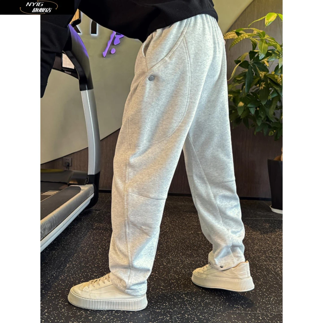NYIG灰色卫裤男潮牌直筒裤爆款男裤2025新款宽松裤子季运动休闲裤