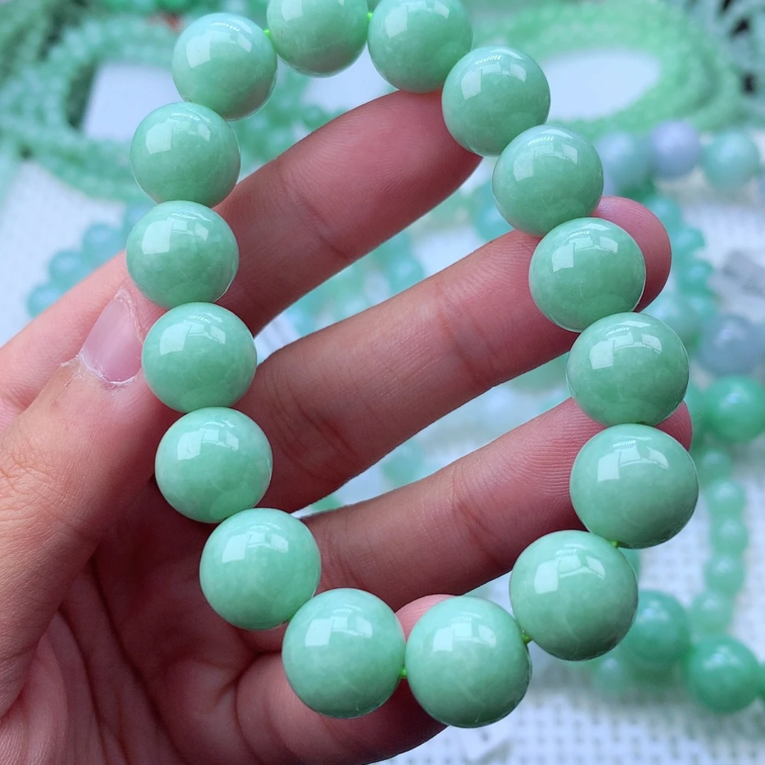 翡翠未镶嵌毛衣链卡12.6