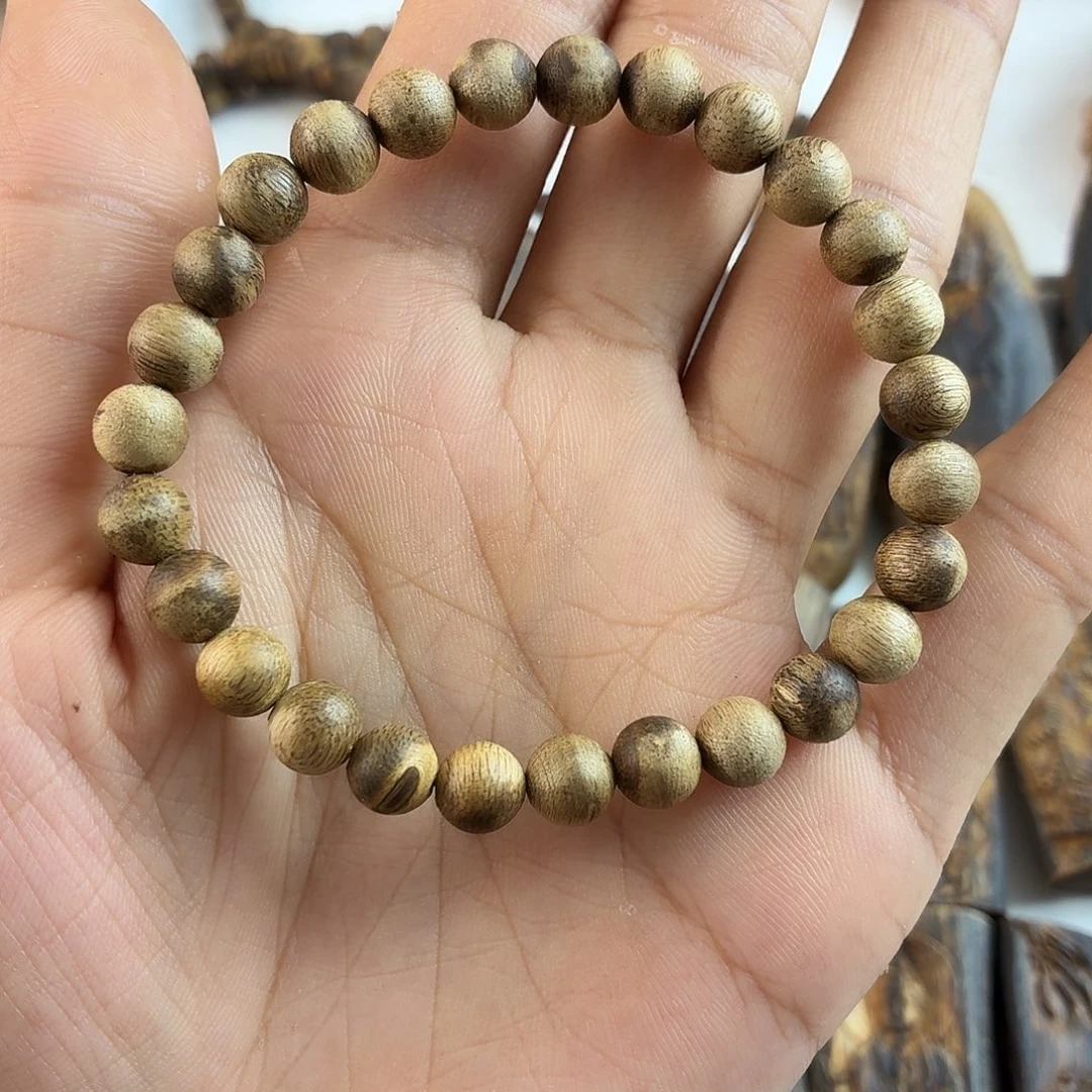 沉香碎屑沉香卡7规格圆珠单圈花果蜜香甜多样性发一