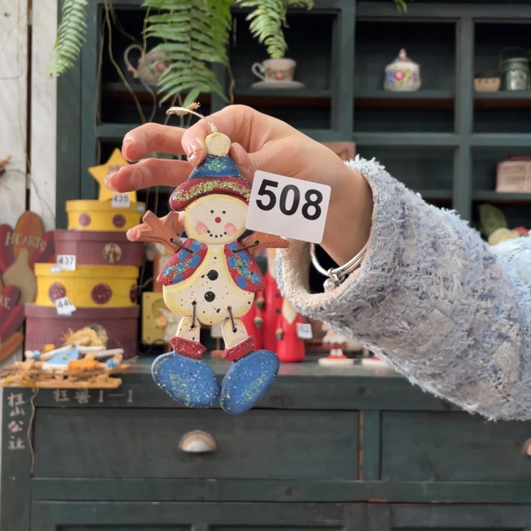 木质圣诞月福老货玩具中古风默认微损