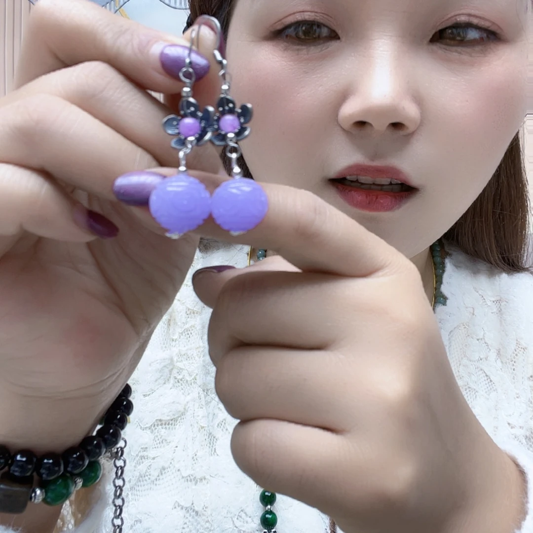 翡翠未镶嵌颈饰耳坠