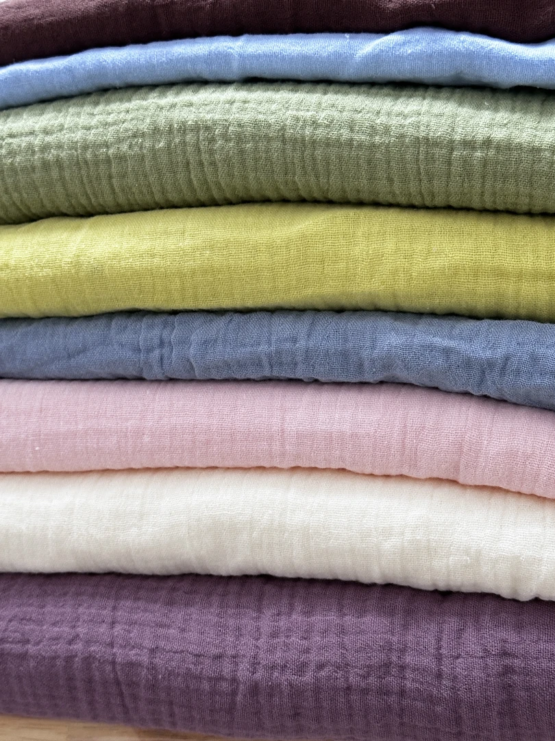 纯棉双层皱皱纱～ 尿布/睡衣/浴巾