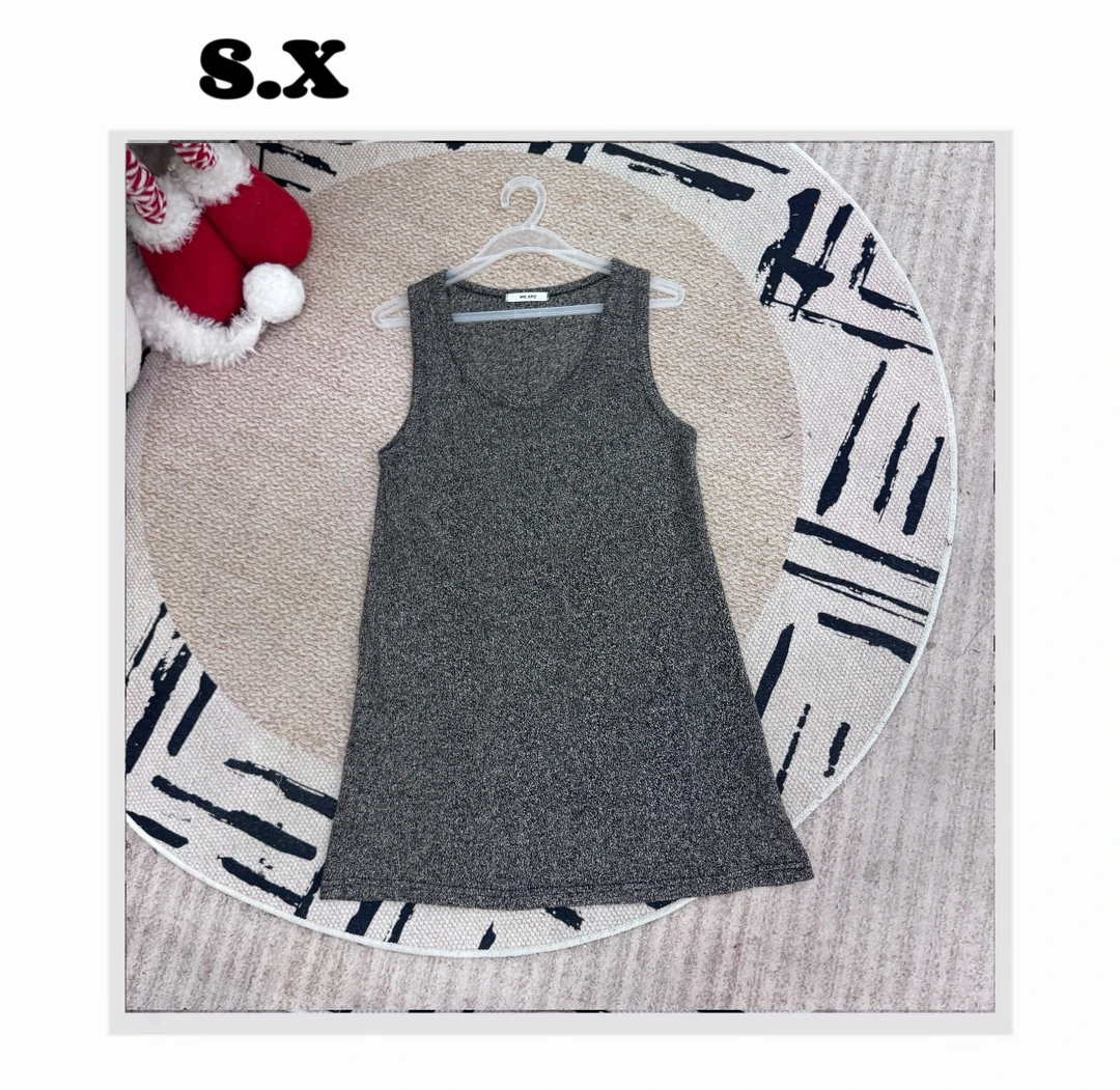 S.X 2025春夏新款 杂色背心连衣裙
