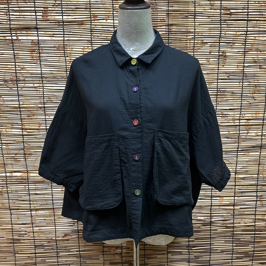 3762新之峰夏季新款上新休闲潮流百搭舒适气质宽松双层纱上衣短袖