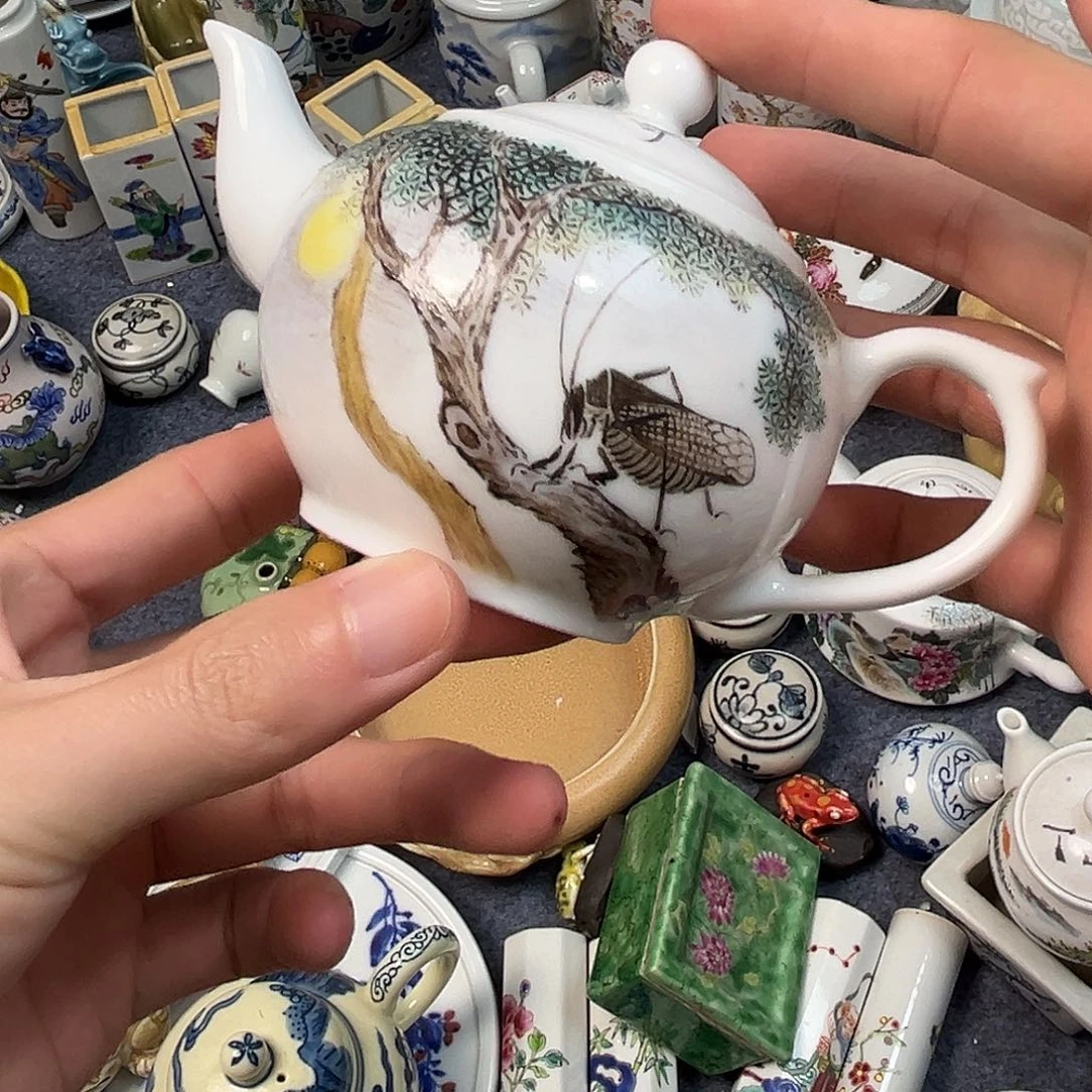 摆件瓷景德镇陶瓷茶壶