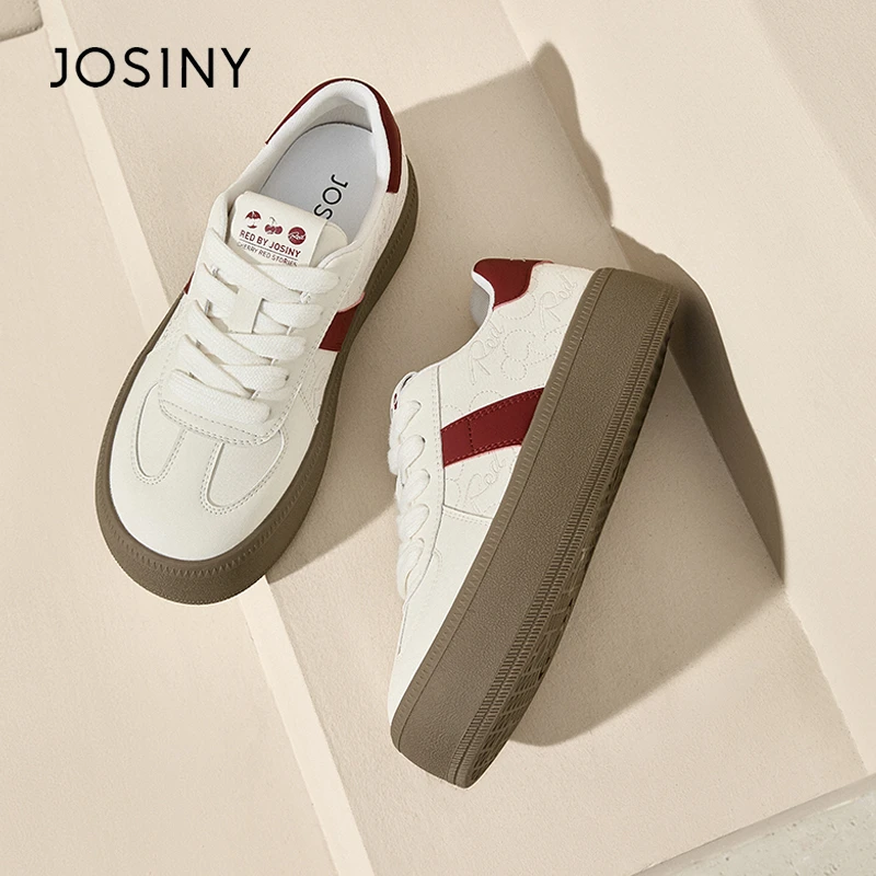 卓诗尼厚底德训鞋女2025春季新款百搭复古休闲鞋增高板鞋小白鞋