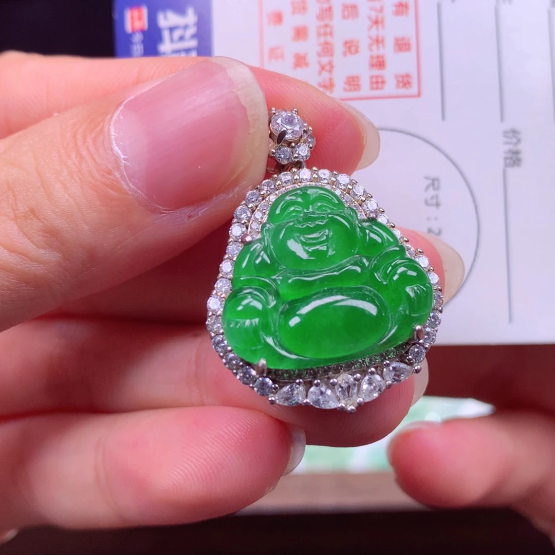 颈饰银S925镶嵌翡翠翡翠