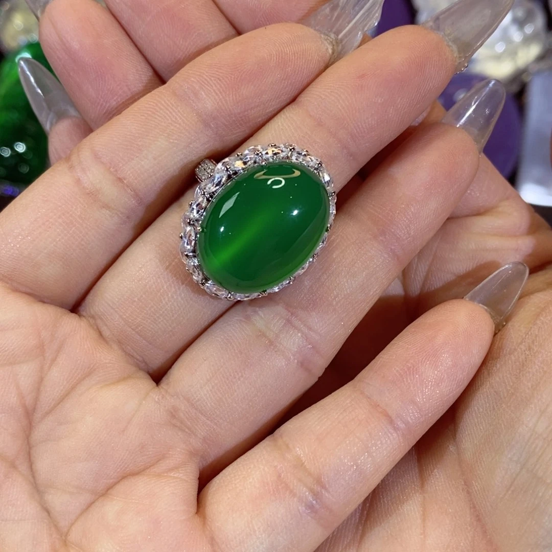 玛瑙/玉髓颈饰银S925镶嵌