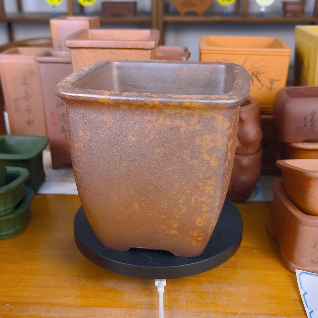 紫砂花盆山**茶紫砂花盆