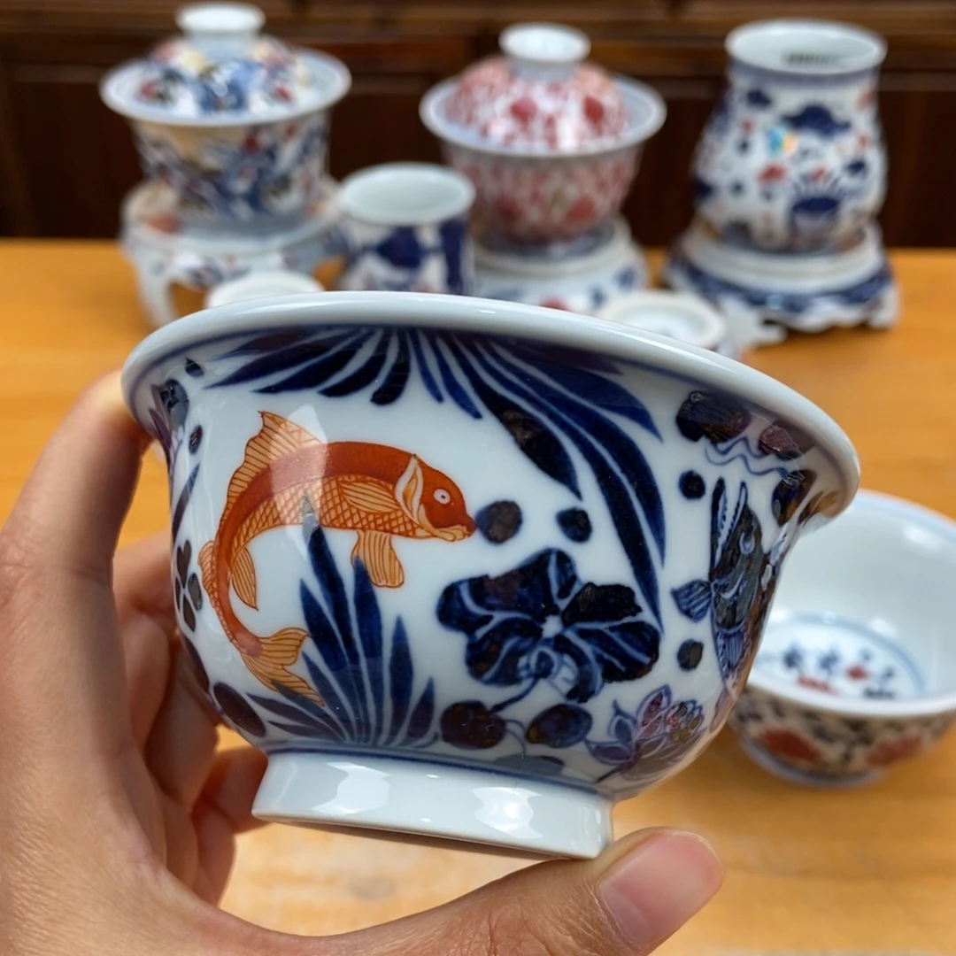 手绘现代茶具非古董