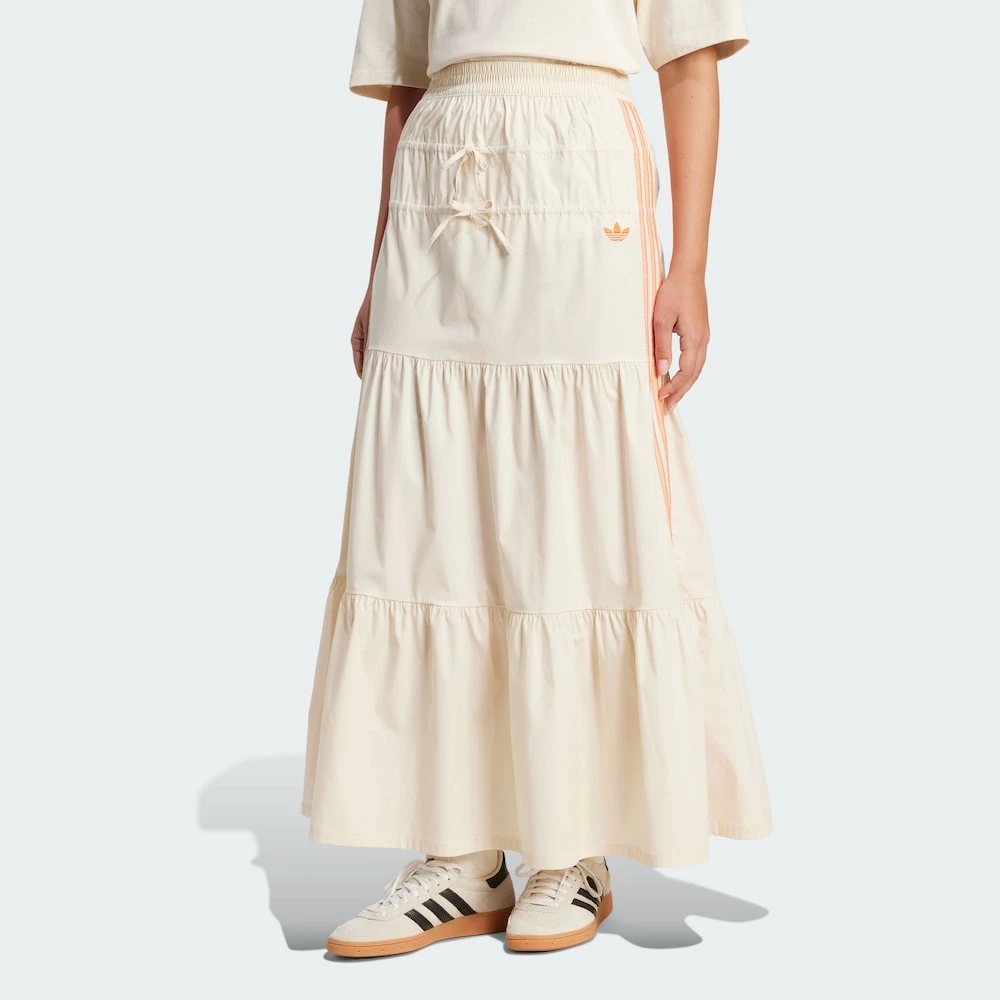 adidas三叶草女款休闲宽松经典运动半身裙KC0767 KC0768