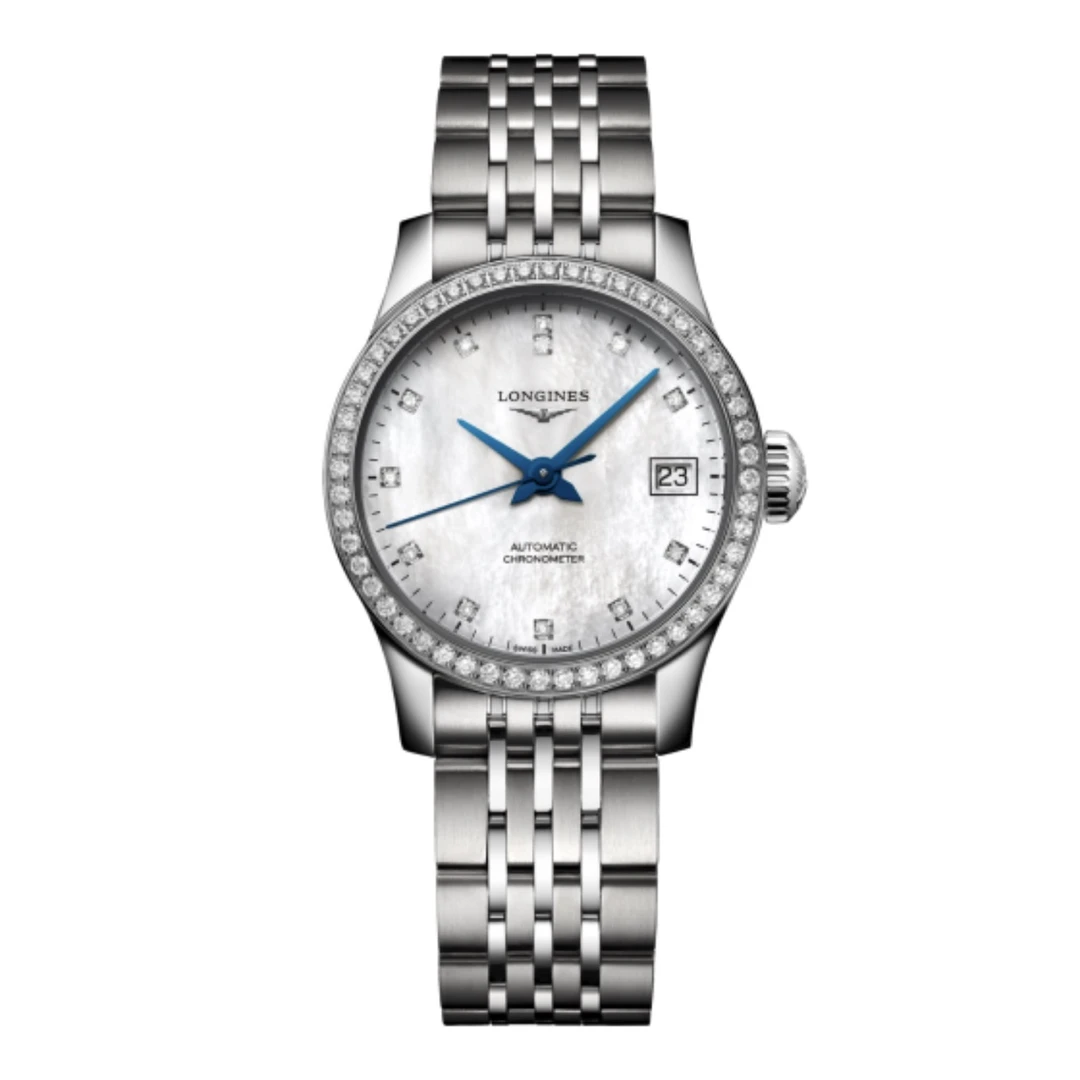 99新 Longines/浪琴 开创者320/26mm/外圈满钻/自动机械女表