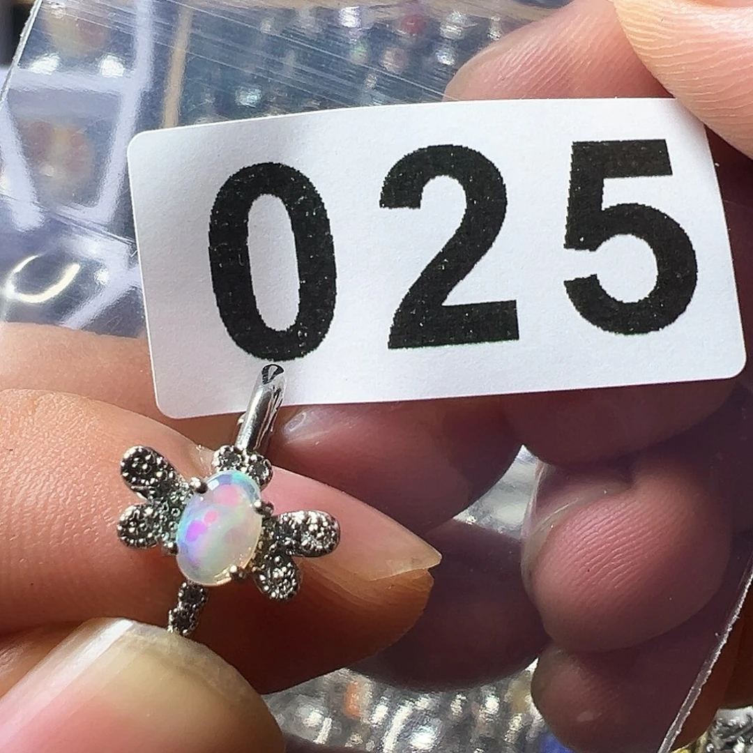 欧泊戒指未镶嵌彩欧泊戒指活口可调节