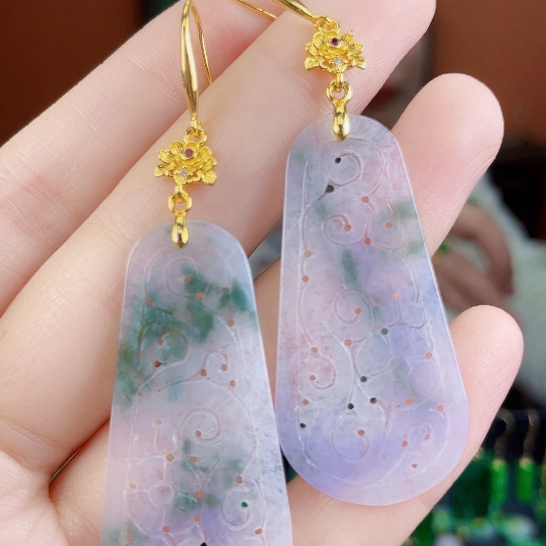 翡翠未镶嵌耳饰饰品