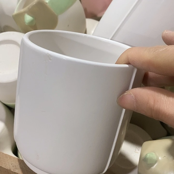 陶盆有孔 瑕疵针孔漏釉介意勿拍外口 13外高13