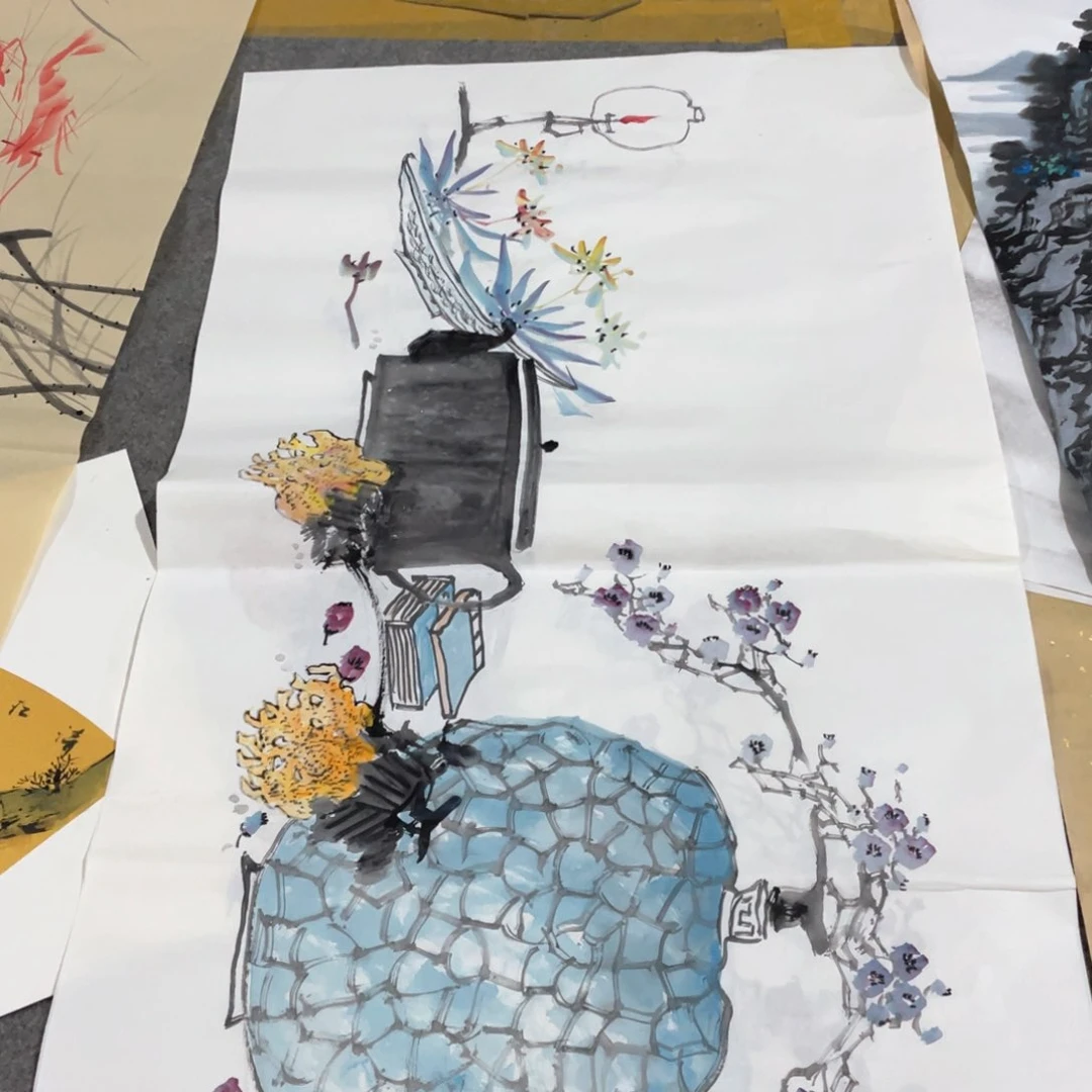 国画国画作品画心一张
