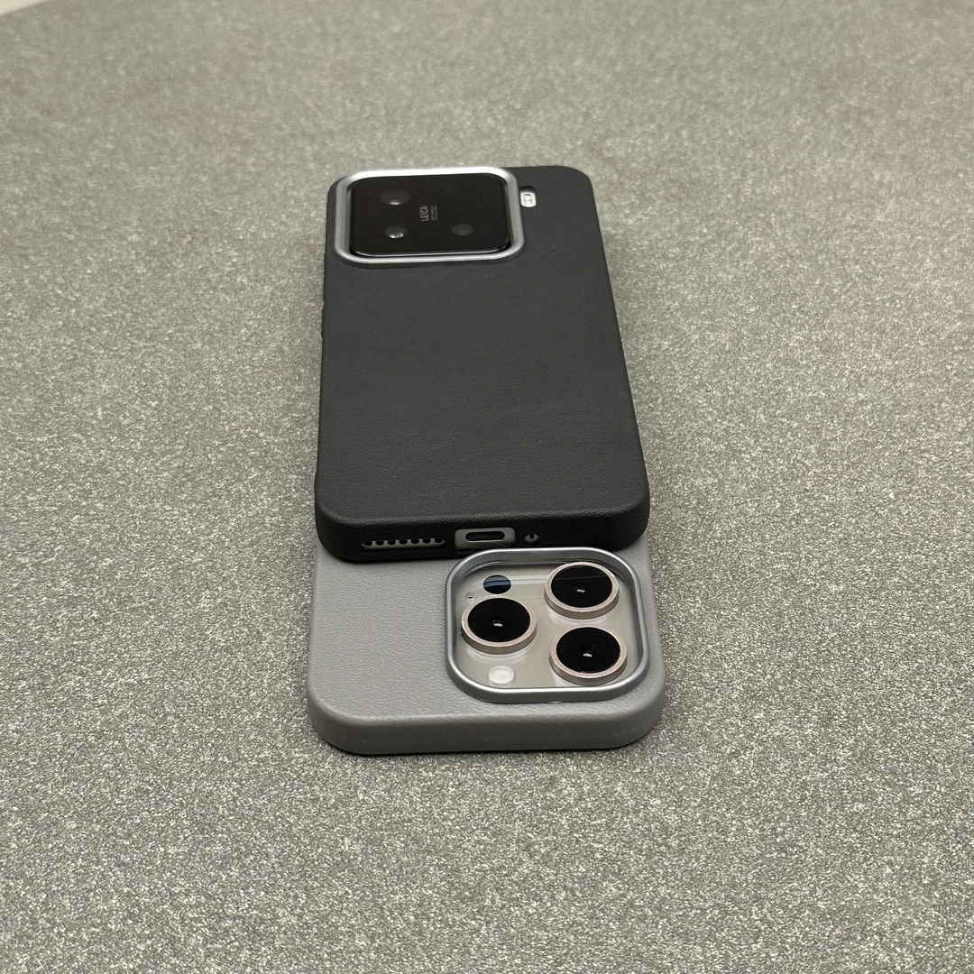 欧克里里高级感皮纹金属孔适用iPhone16promax华为oppo小米15vivo