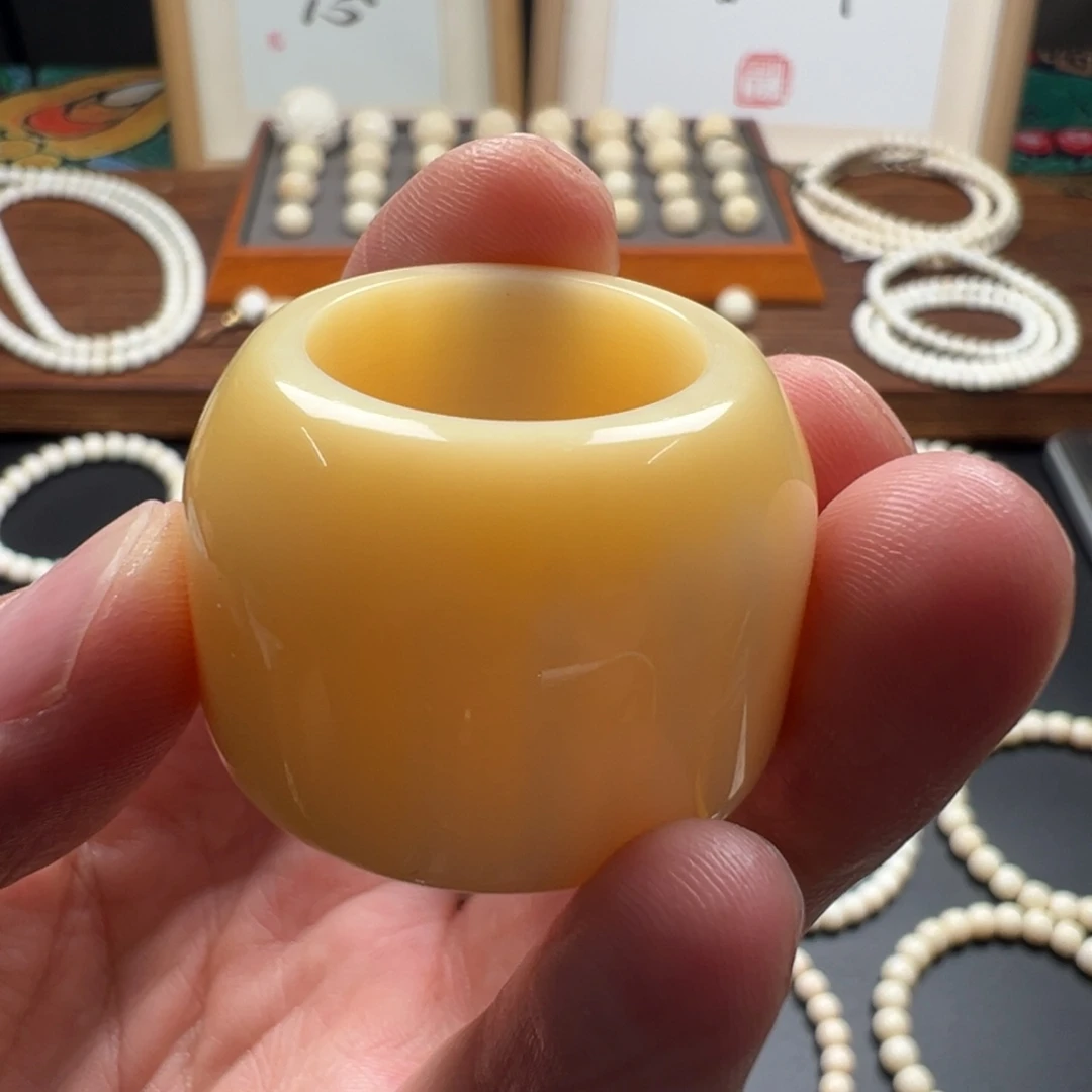 把件白玉菩提香香扳指！！！