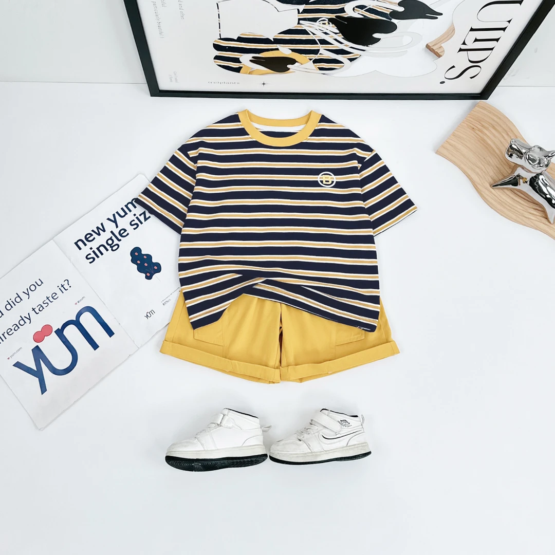 儿童夏装套装夏季2025新款男童短袖两件套 DMC7730 悠悠童话童装