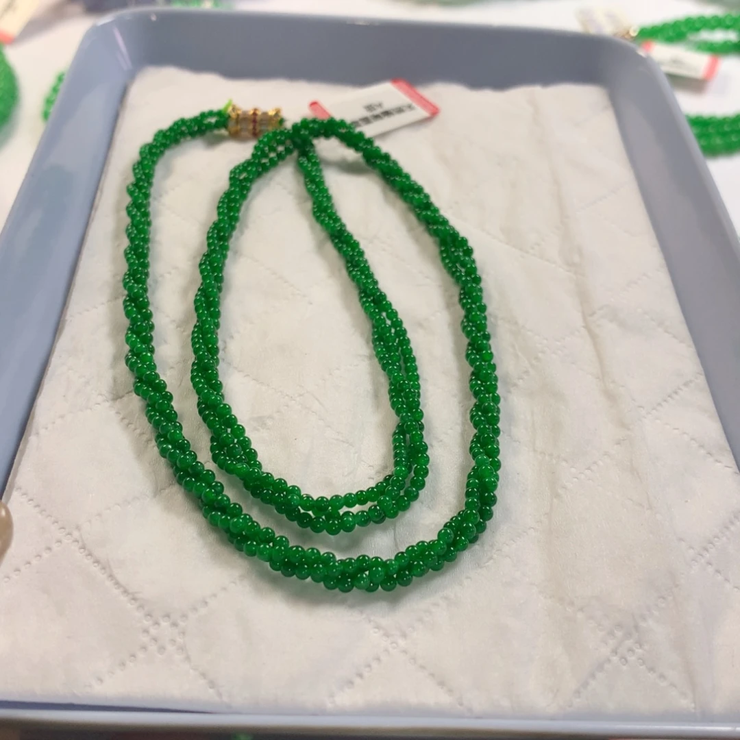 柿***意翡翠未镶嵌颈饰项链