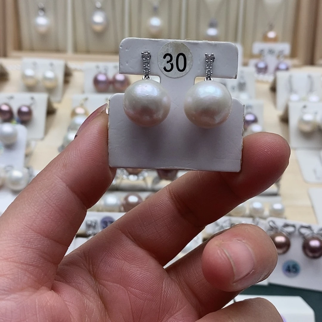 淡水珍珠颈饰银S925镶嵌13十