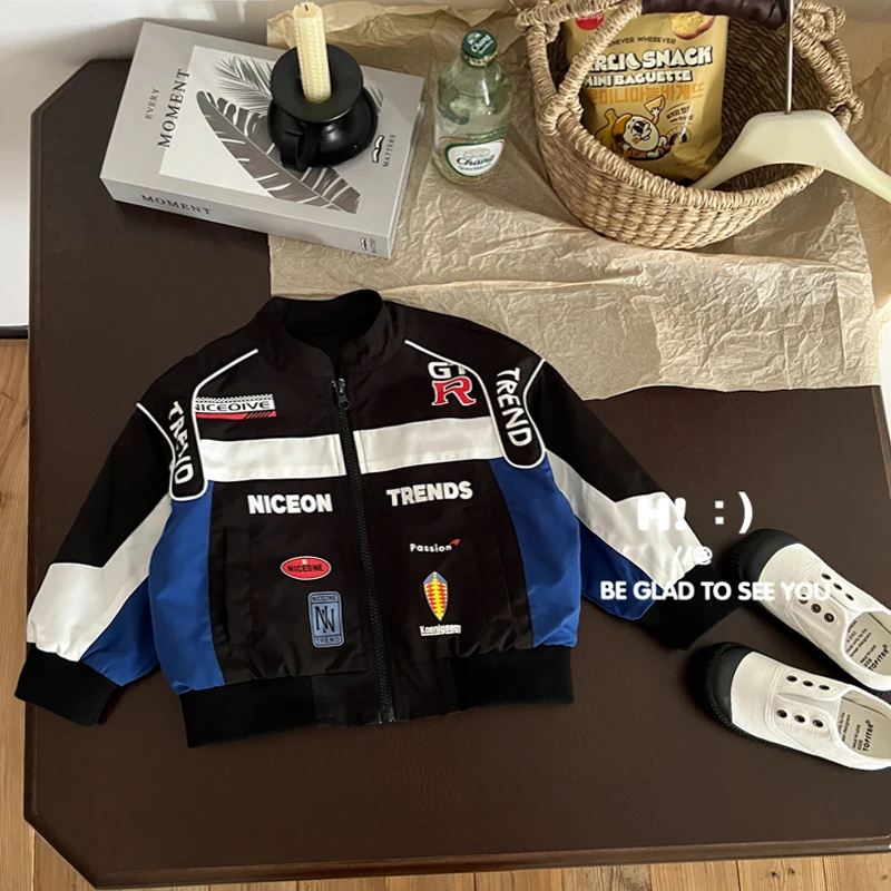 【现货】郝叔童品秋季新款上新2025男童高货网红机车服外套潮BY5323