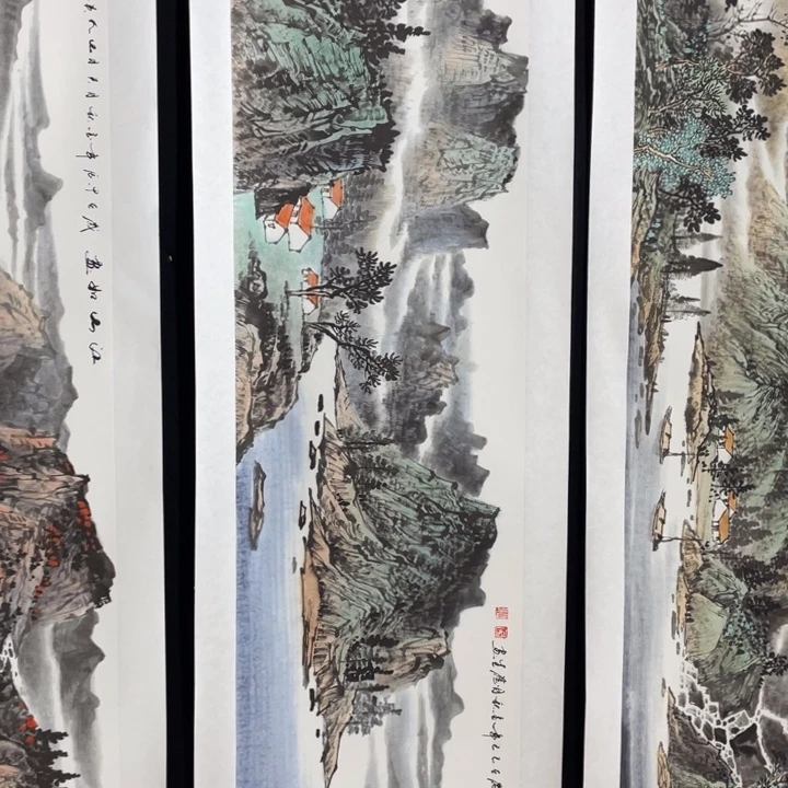 国画四尺对开作品