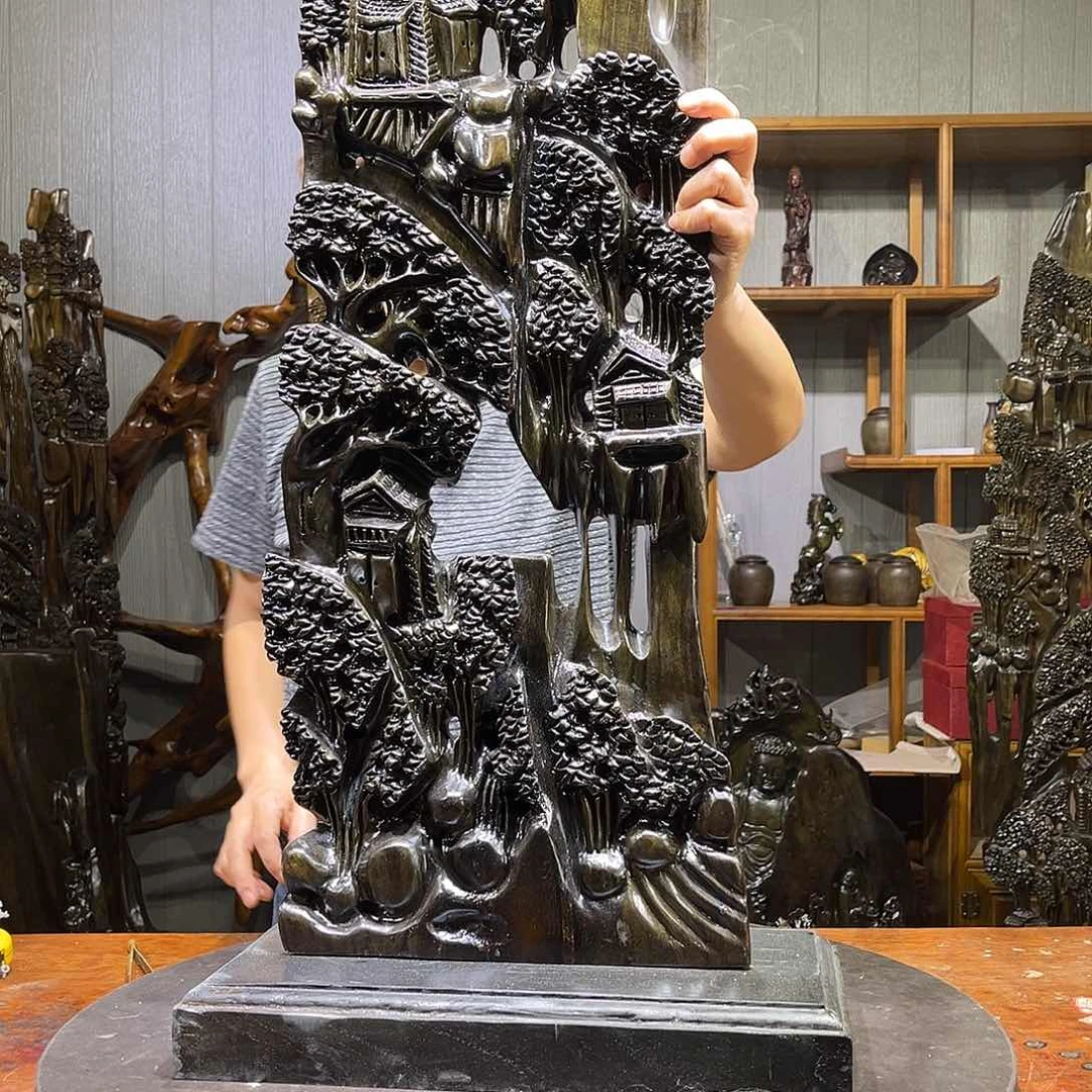 金丝楠w****u阴沉木山水