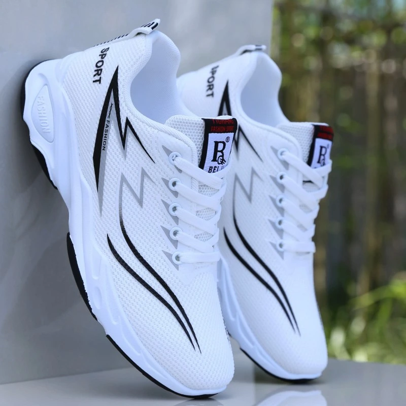 时尚潮鞋推荐夏秋季男鞋网面透气轻便跑步鞋防臭防滑运动鞋学生潮