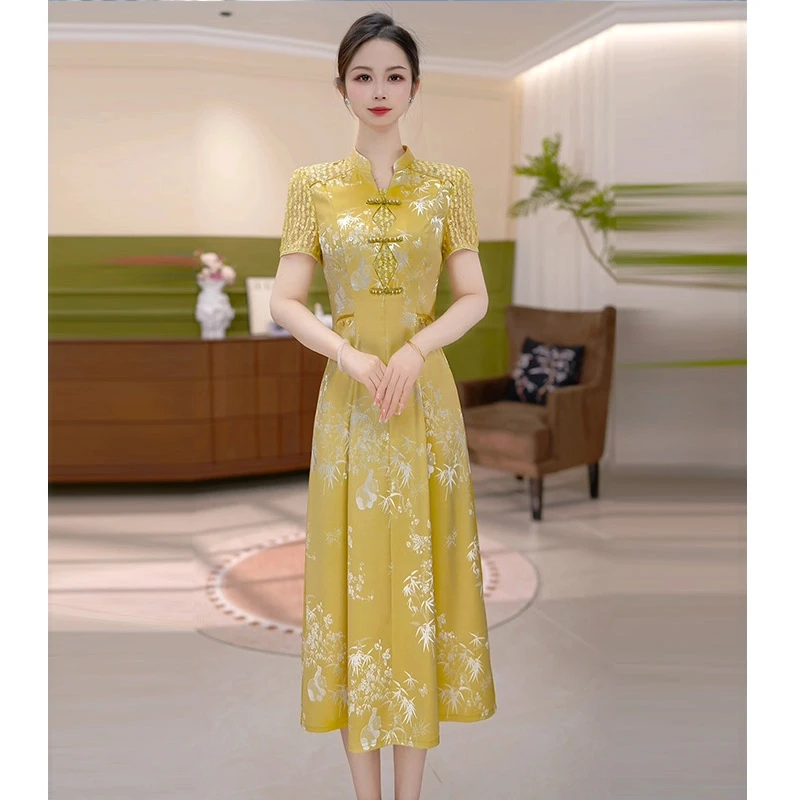 JG-25359新款2025年夏季时尚气质优雅显瘦连衣裙 M-4XL