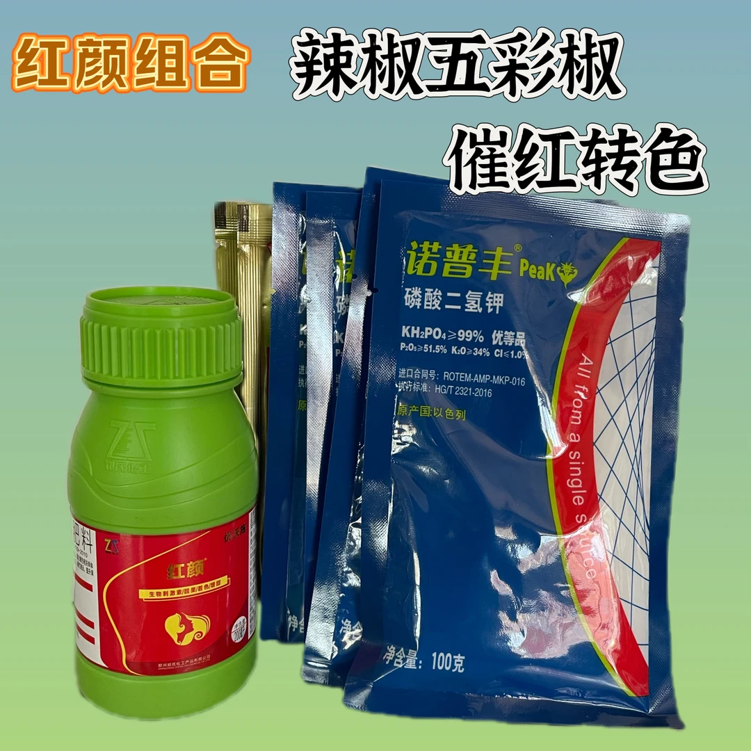 红颜组合 五彩椒尖椒催红转色助剂 快速转色催红