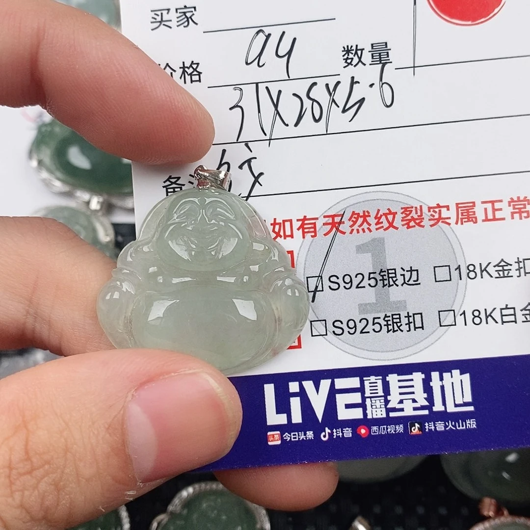 翡翠银S925镶嵌颈饰