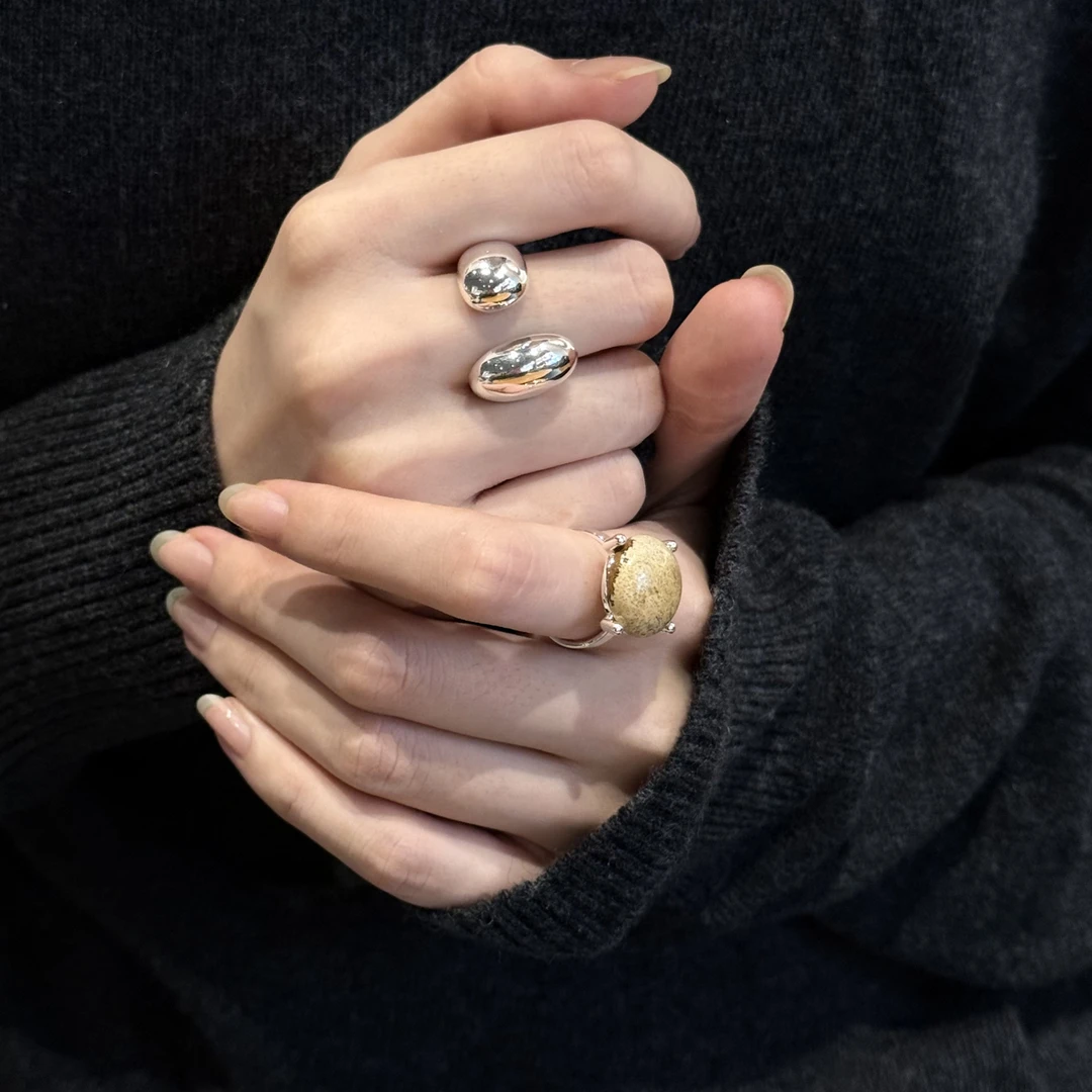 铜合金戒指 复古时尚博主爆款高级感中古风精致叠戴食指戒指