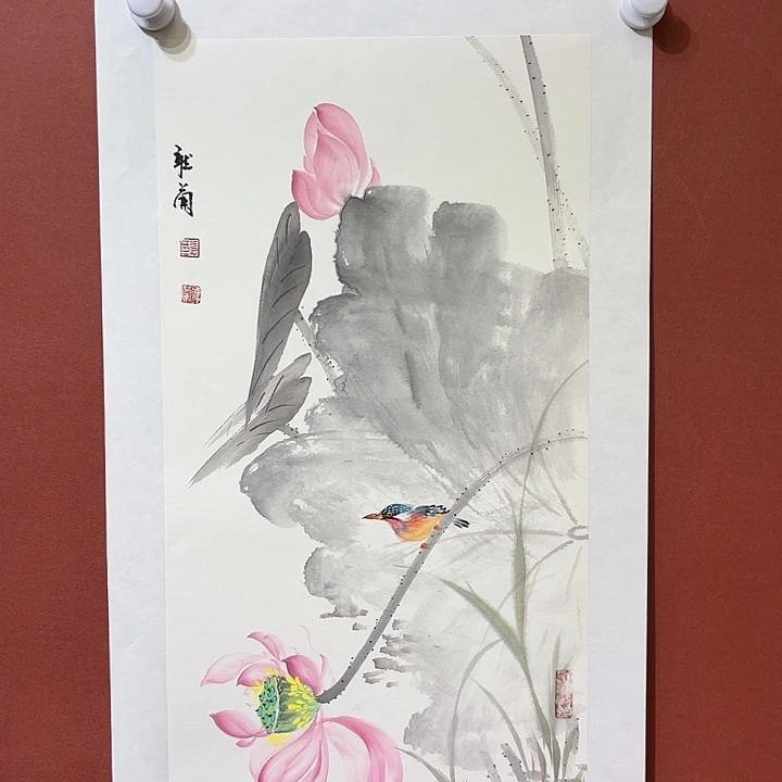 国画听兰老师花鸟