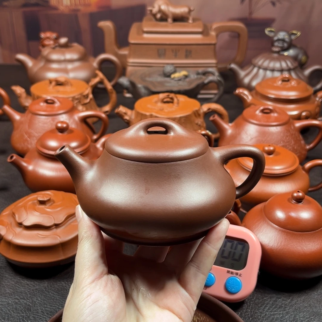 茶壶紫砂飞**风原矿紫泥220毫升