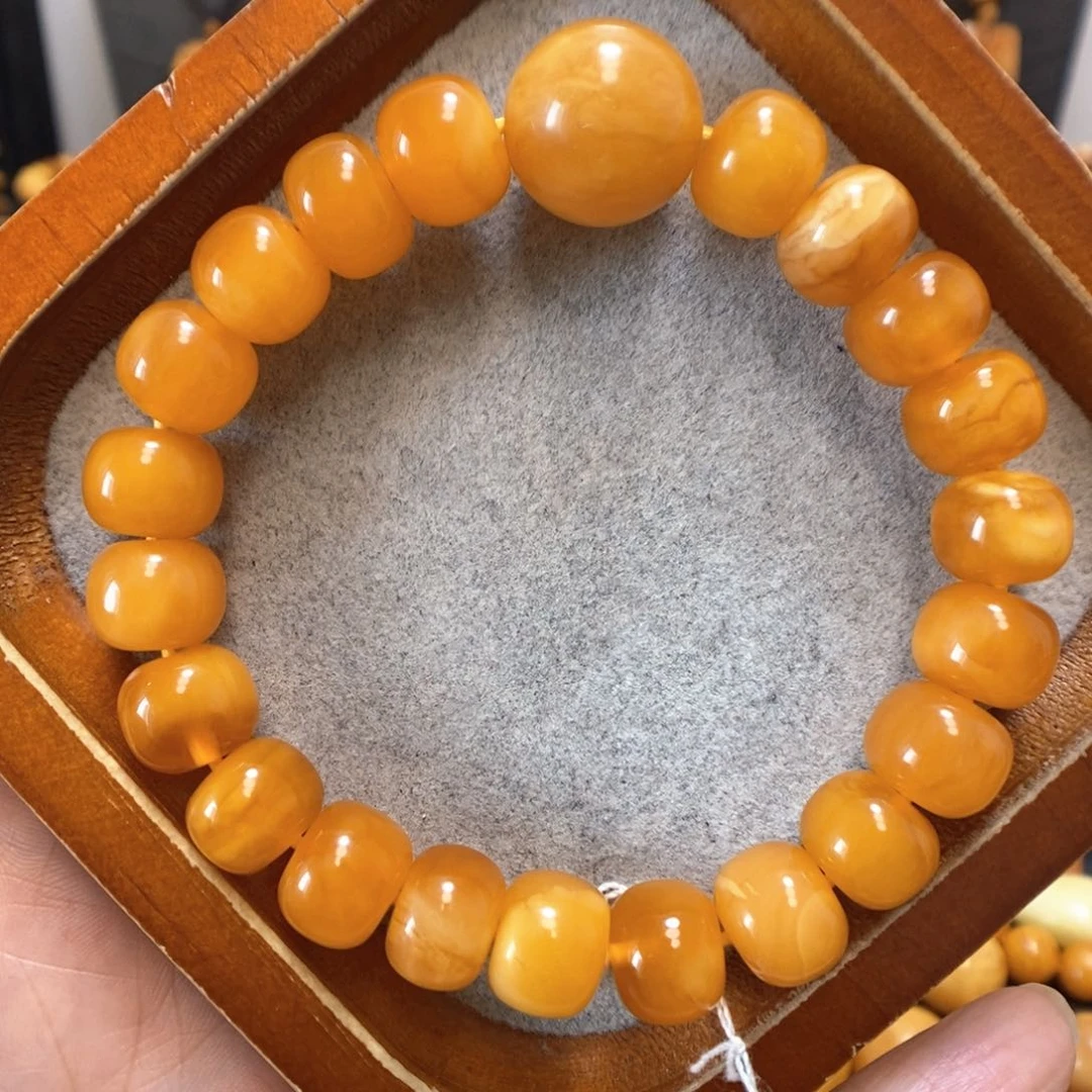 未镶嵌蜜蜡手串蜜蜡