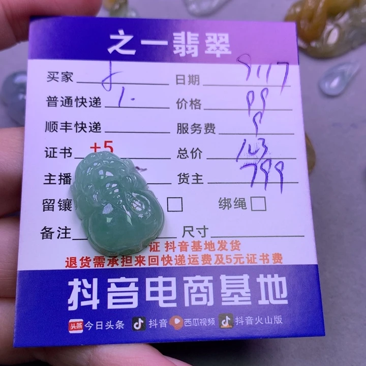 颈饰未镶嵌翡翠f***～