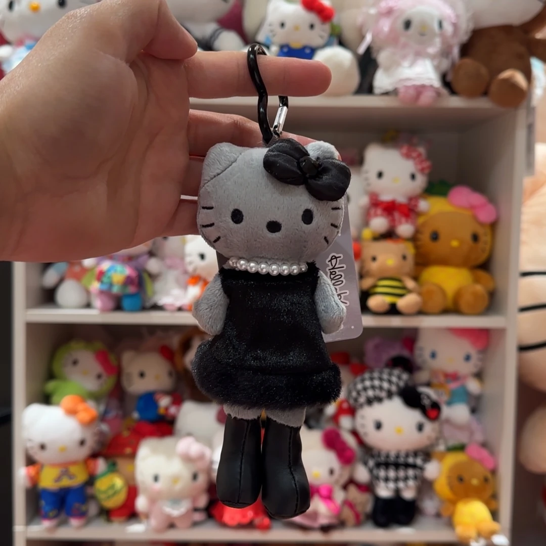 毛绒黑灰长腿kt挂件