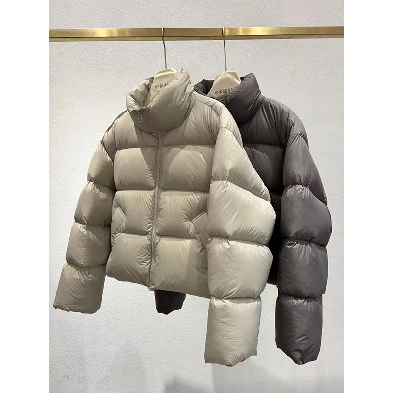 轻柔短款立领羽绒外套1998