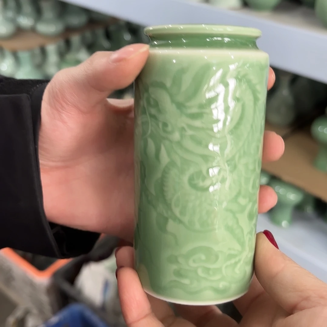 龙泉云间青瓷小米茶器